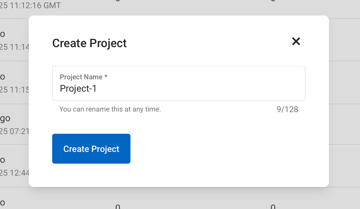create project