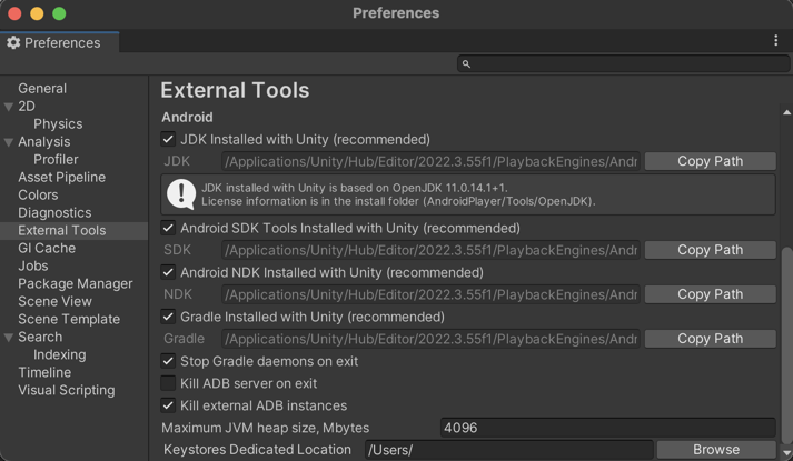 External Tools for Android