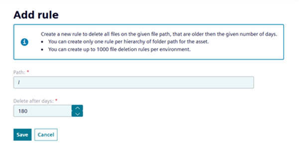 Create file deletion rules