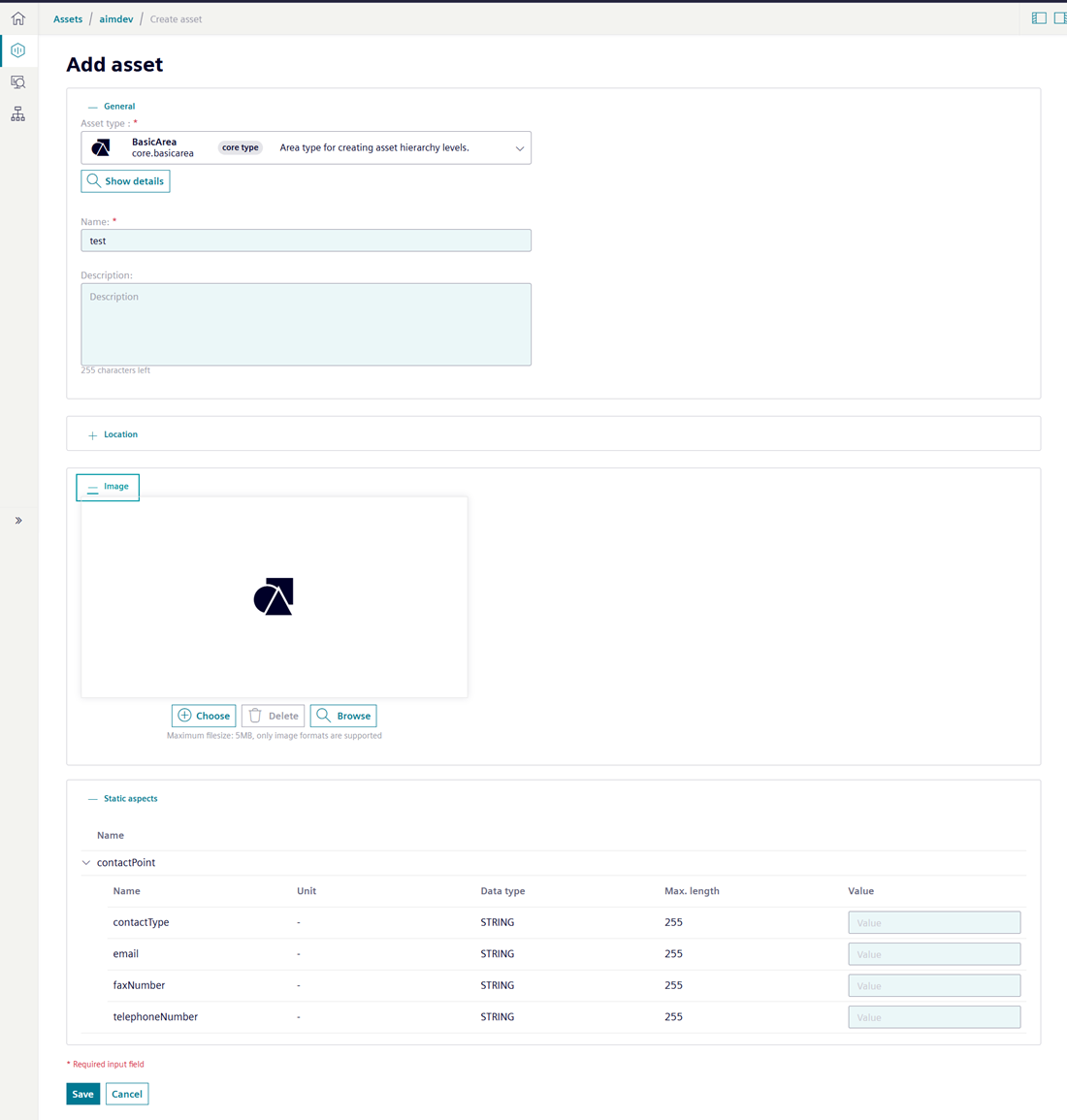 Create asset