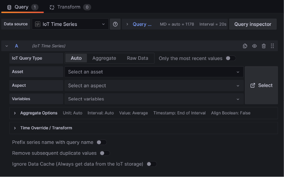 query panel