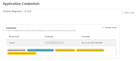 application credential