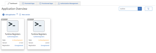 New version application is created