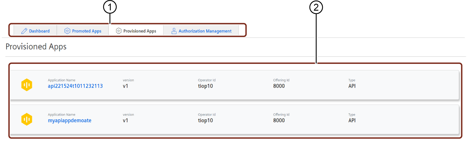 Provisioned Apps