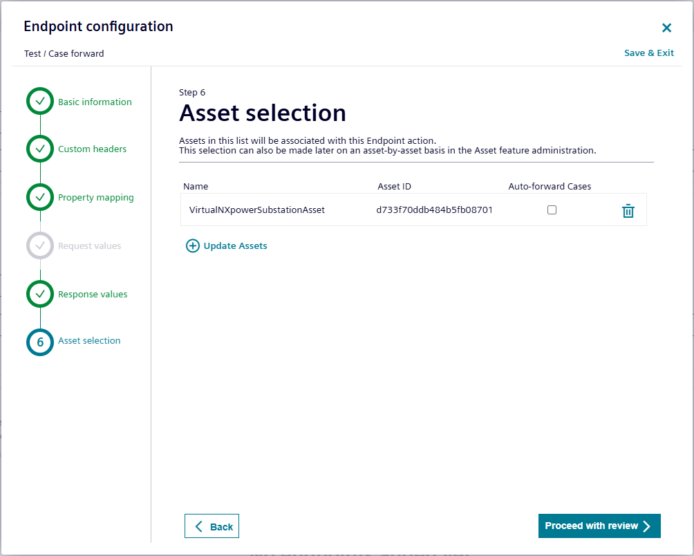 Asset selection