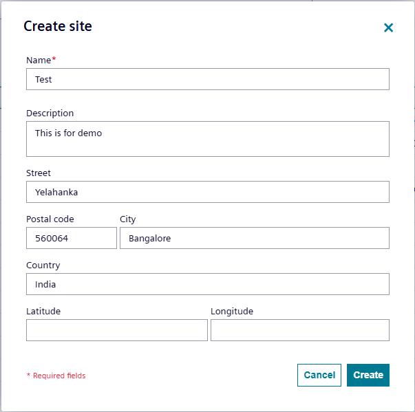 Create Site