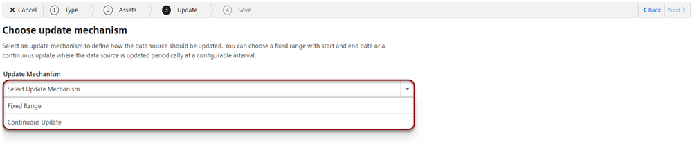 Choose update mechanism