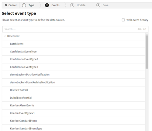 event-selection