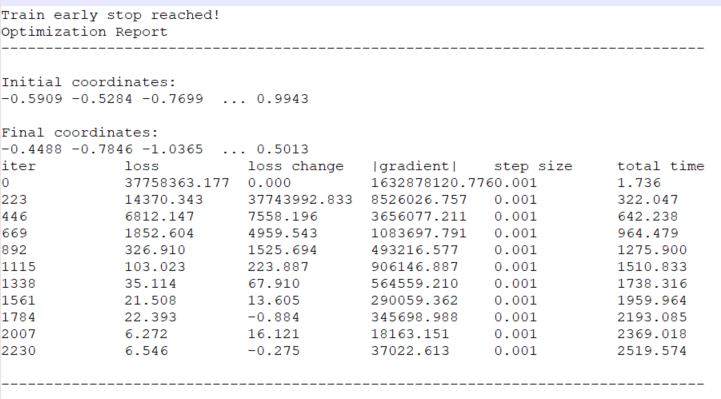 optimization report