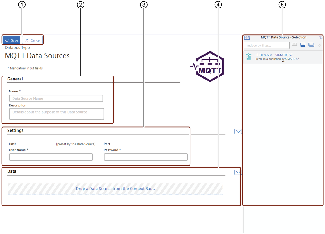 UI MQTT data source