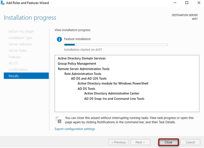 Installation process