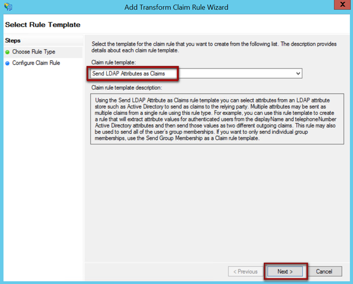 Send LDAP Attributes as Claims