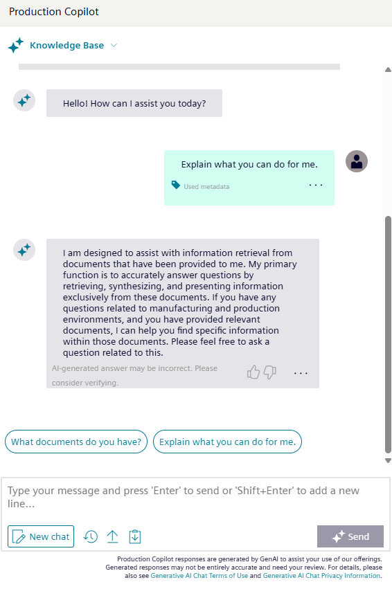 Copilot Chat in Insights Hub Monitor