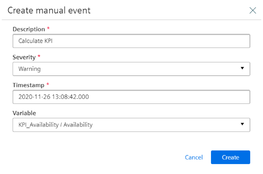 Create manual event