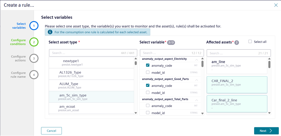 Select Variable