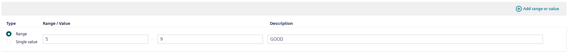 Range or Value