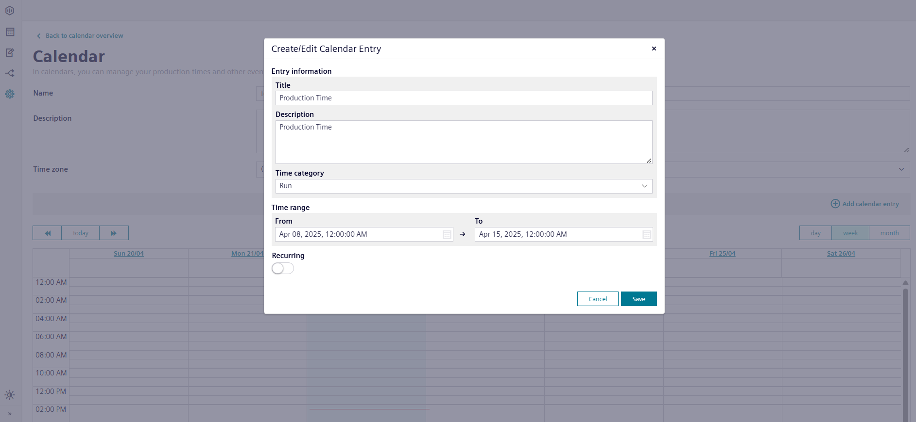 config-events-one-time