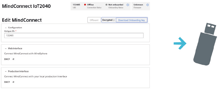 Download configuration to USB