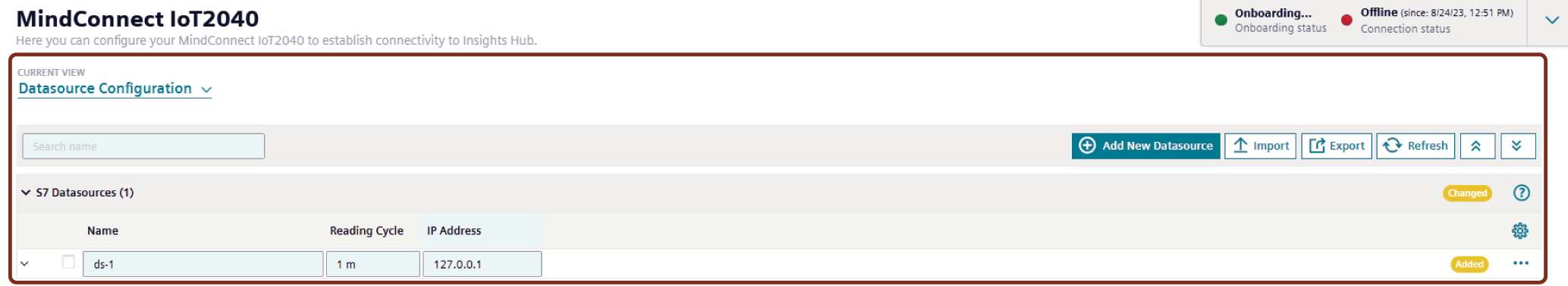Datasource Configuration