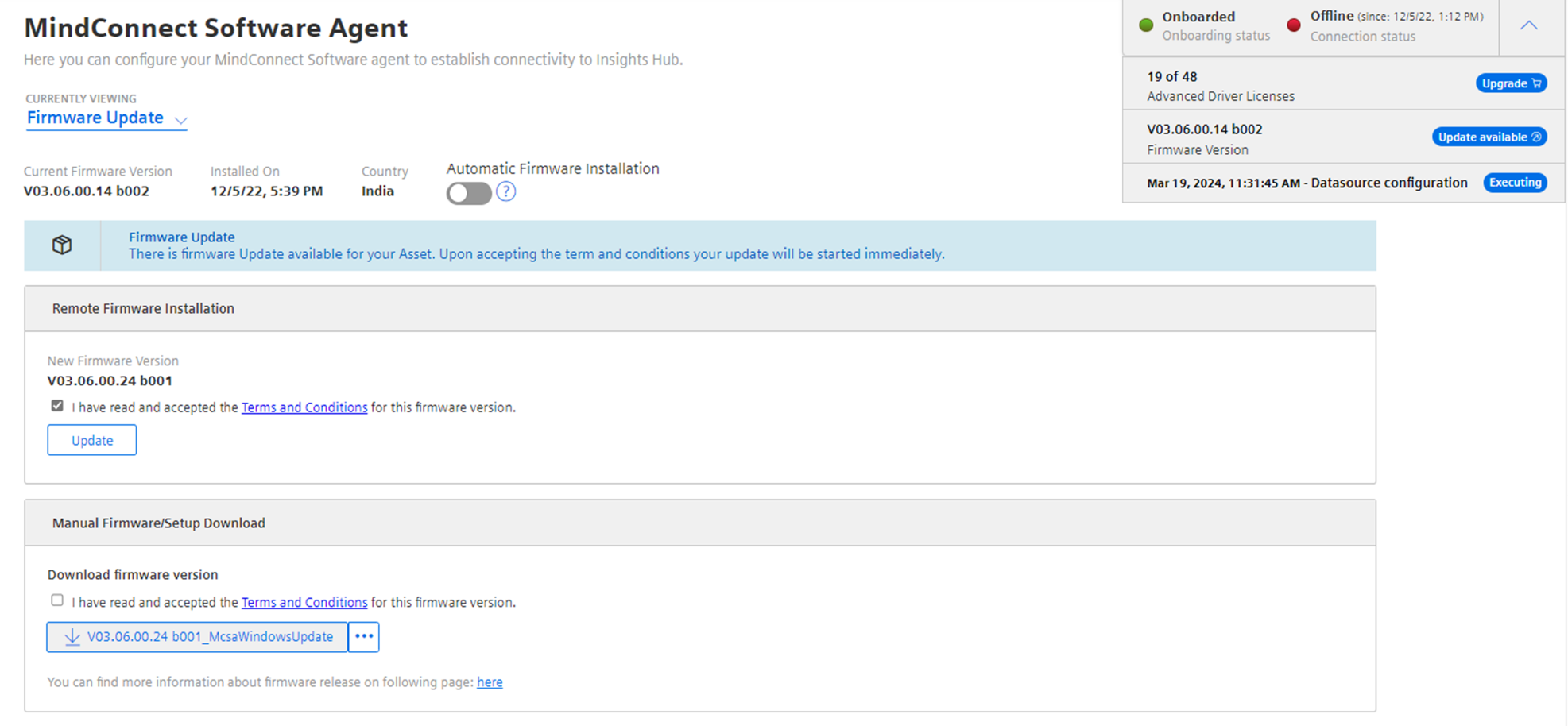 Firmware update