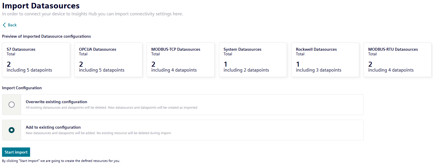 Import datasource 1