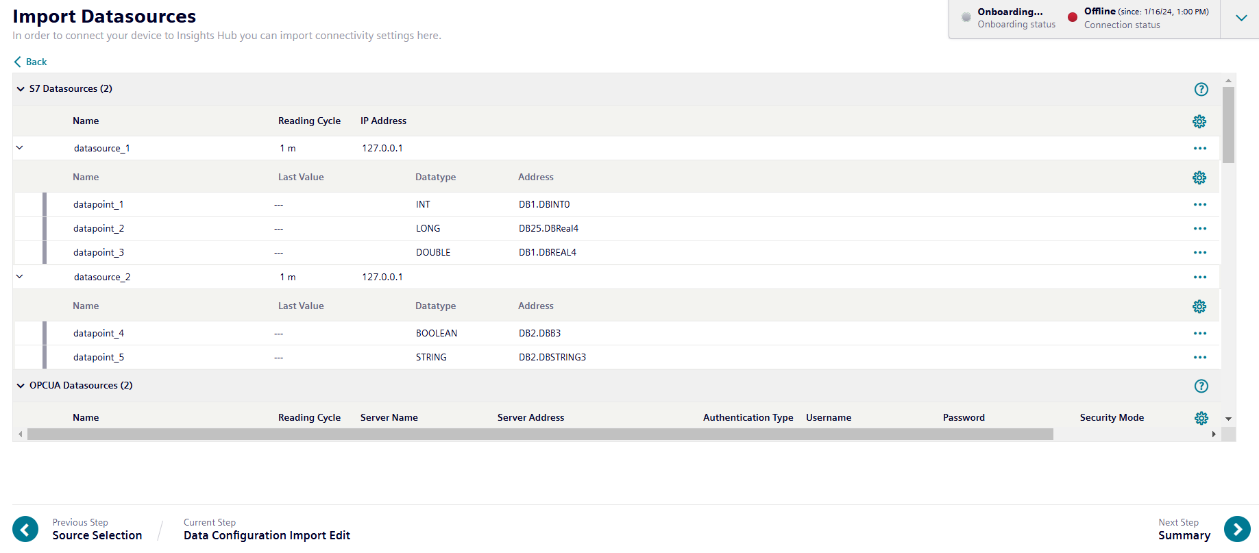 Import Datasources 2