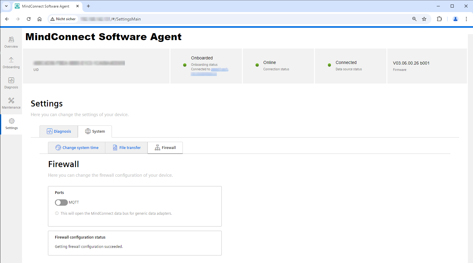 mcsa settings firewall