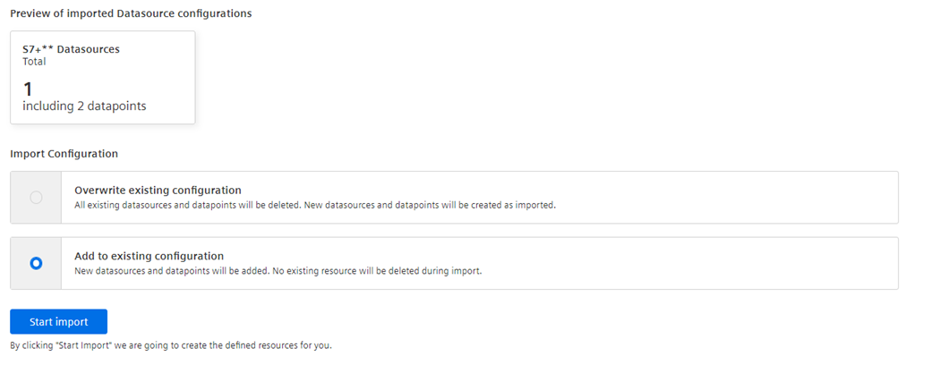 Start Import Browsing