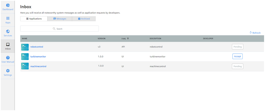Application tab
