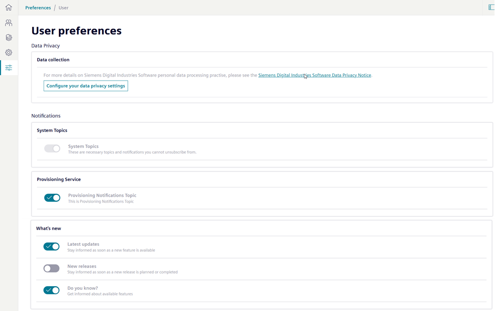 User Preferences