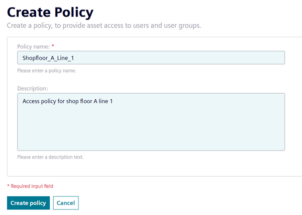 create policy