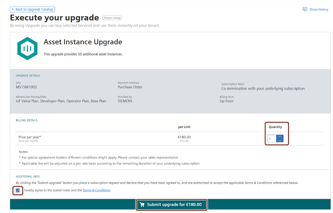 execute upgrade checkbox