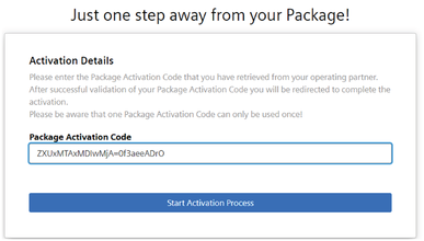 start activation