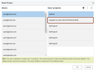 Access migrated project