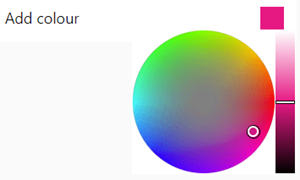 Colour picker output