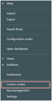 Open custom node page