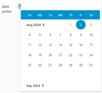 Date picker output