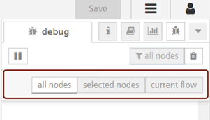 Debug filter window