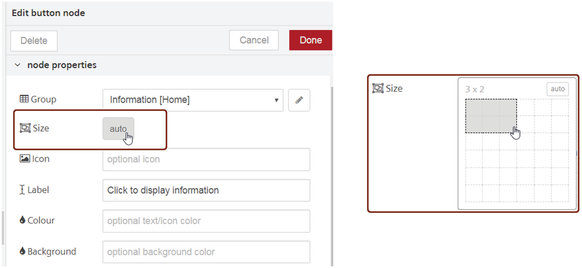 Configure size