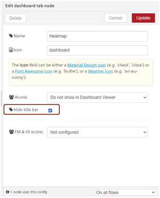 Edit dashboard tab