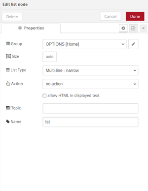 Edit list node