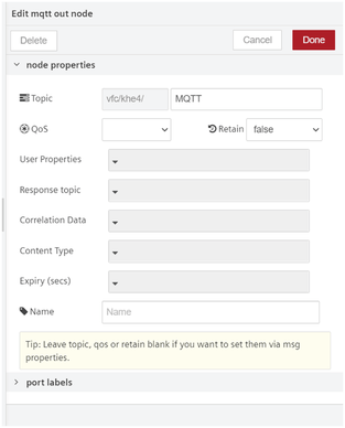edit mqtt out node