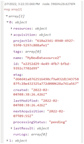 list message payload