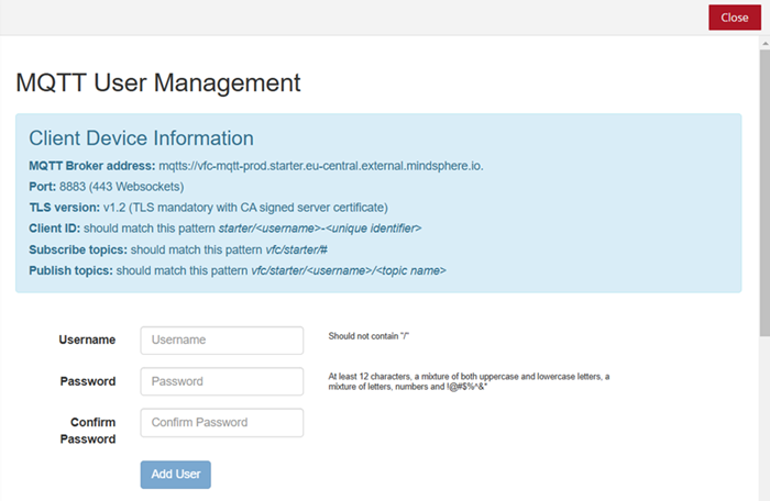 MQTT User management