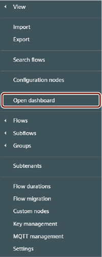 Open dashboard