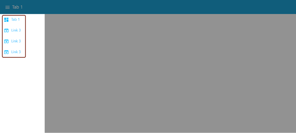 Tab menu