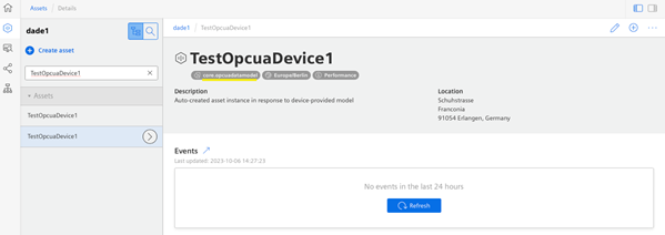Test OPCUA device