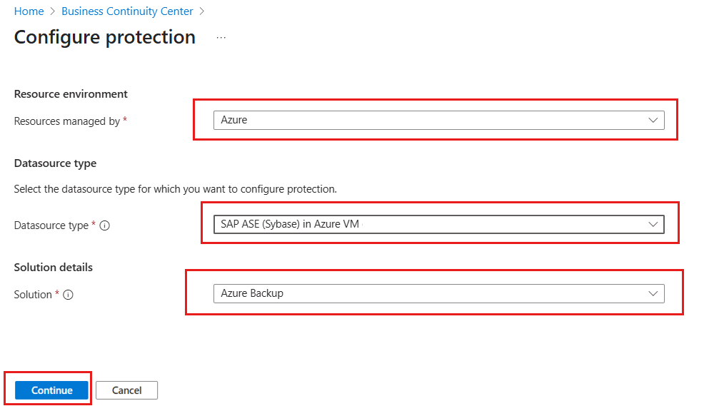 Screenshot shows the selection of the data source type.