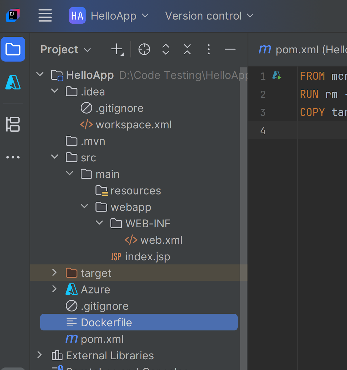The docker support file.