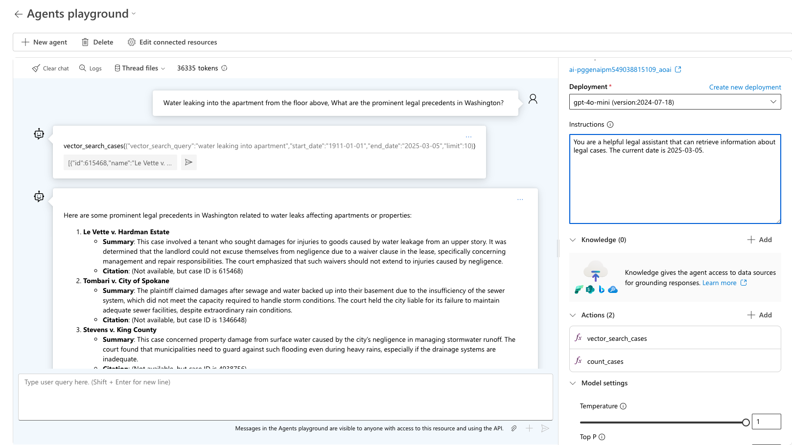 Screenshot showing how to use AI Playground.